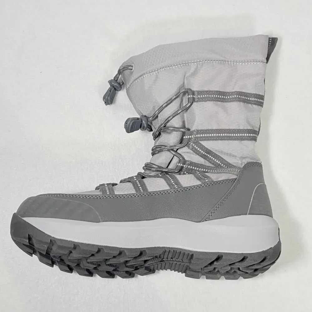 Lands End Women's 8 B Gray Squall Quilted Slip On Insulated Winter Snow Boots